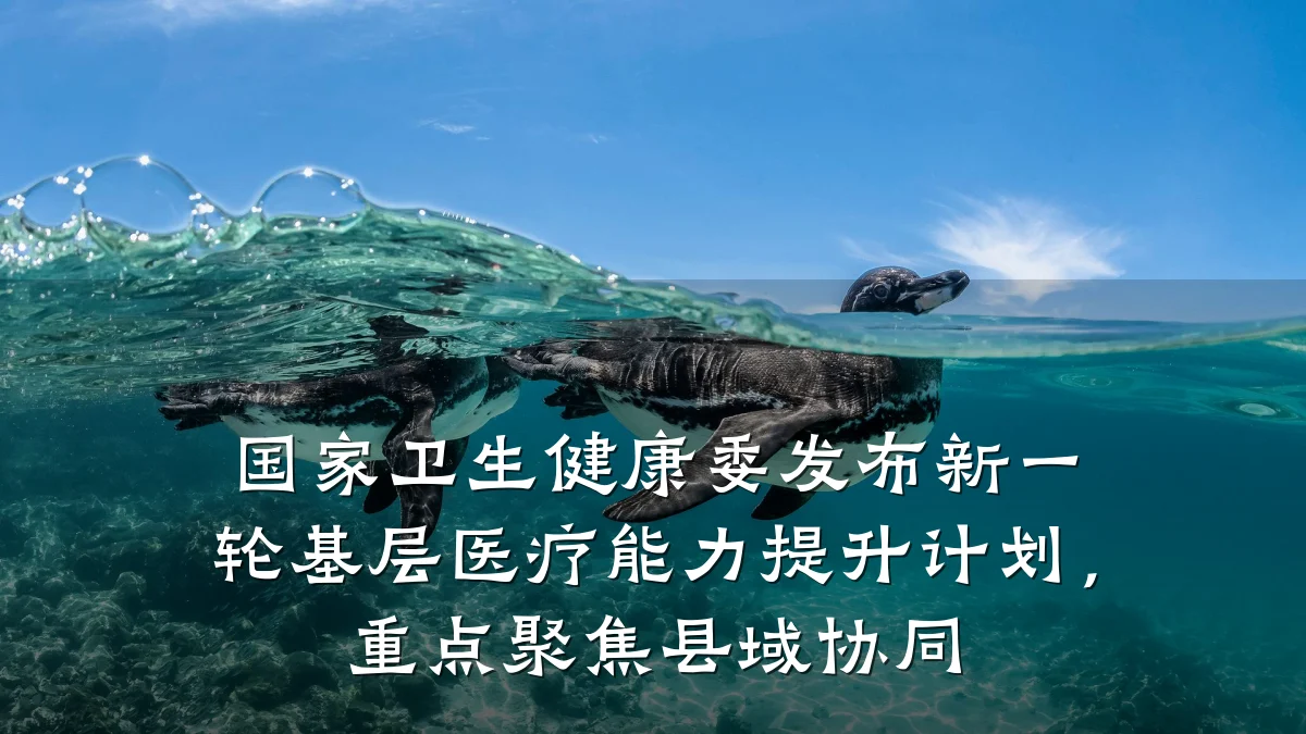 国家卫生健康委发布新一轮基层医疗能力提升计划,重点聚焦县域协同