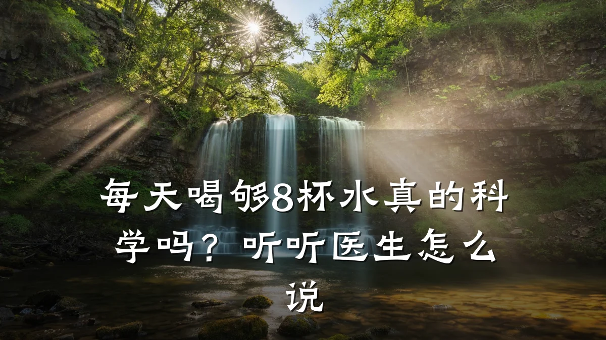 每天喝够8杯水真的科学吗？听听医生怎么说