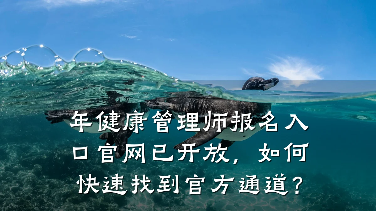 年健康管理师报名入口官网已开放,如何快速找到官方通道?