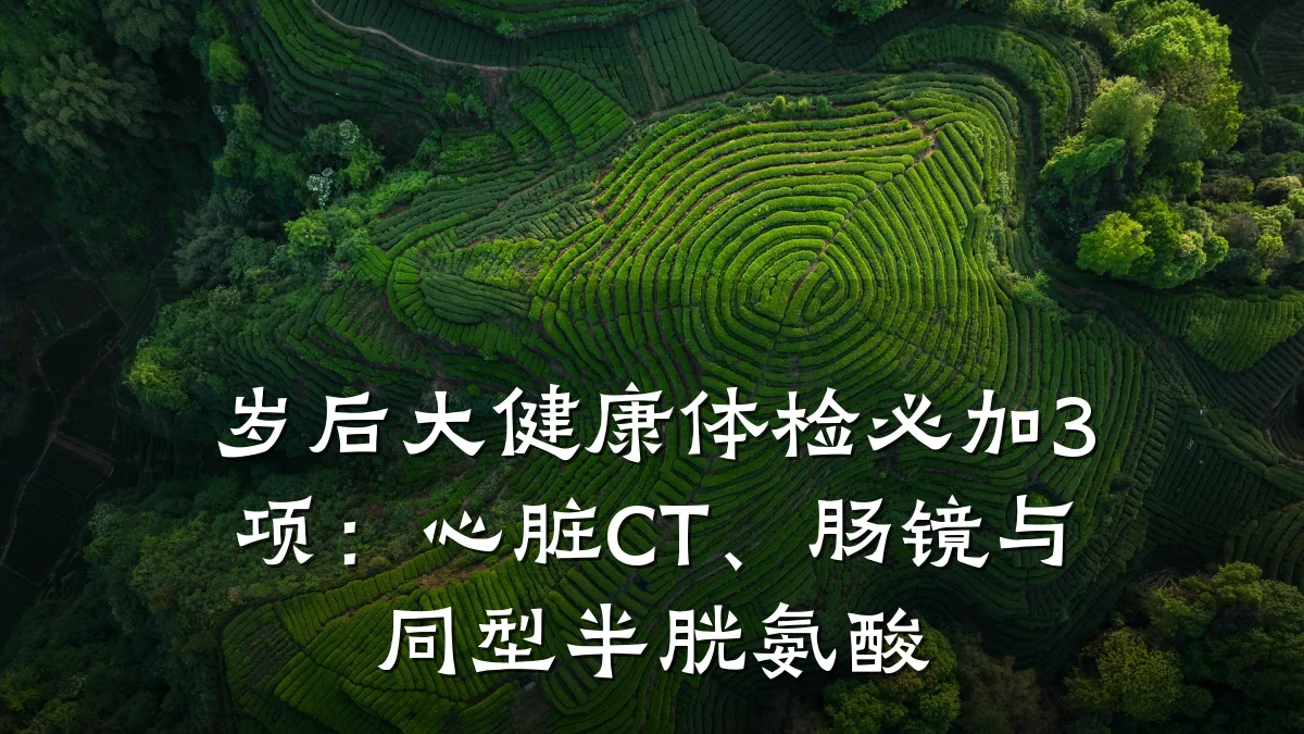 岁后大健康体检必加3项:心脏CT、肠镜与同型半胱氨酸