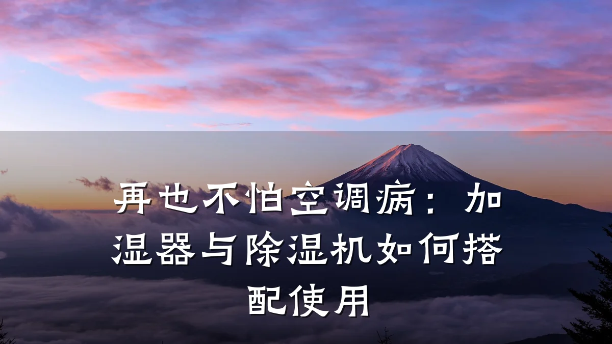 再也不怕空调病:加湿器与除湿机如何搭配使用