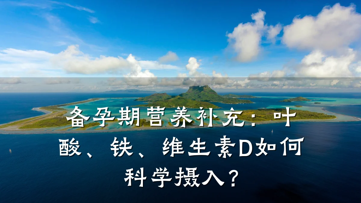 备孕期营养补充:叶酸、铁、维生素D如何科学摄入?