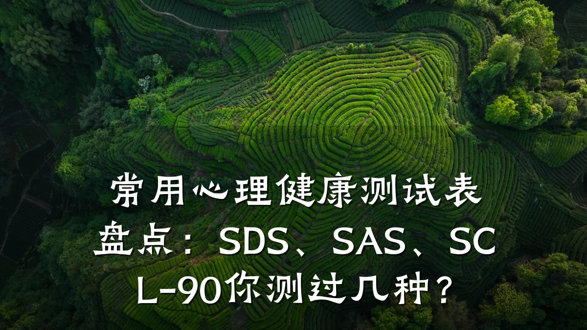 常用心理健康测试表盘点:SDS、SAS、SCL-90你测过几种?
