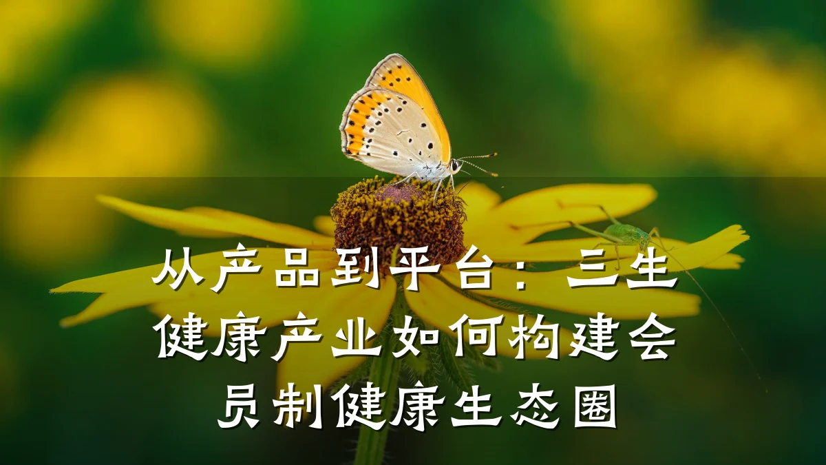 从产品到平台:三生健康产业如何构建会员制健康生态圈