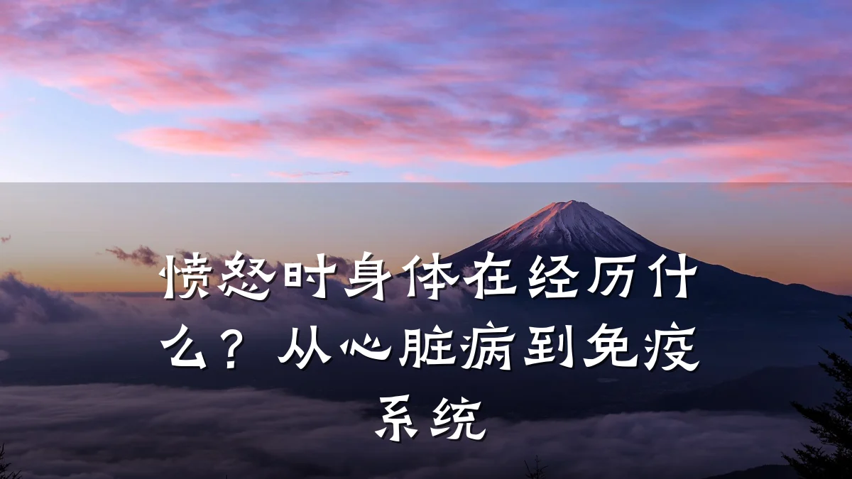 愤怒时身体在经历什么?从心脏病到免疫系统