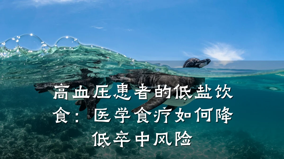 高血压患者的低盐饮食:医学食疗如何降低卒中风险