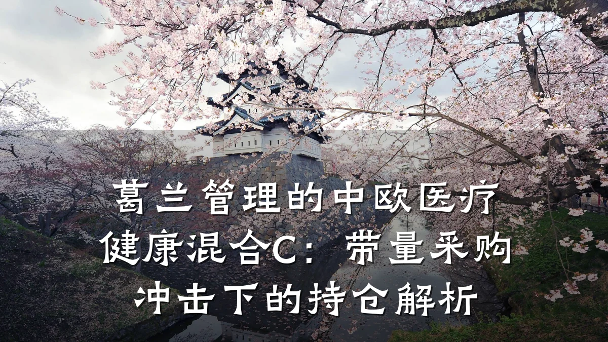 葛兰管理的中欧医疗健康混合C:带量采购冲击下的持仓解析