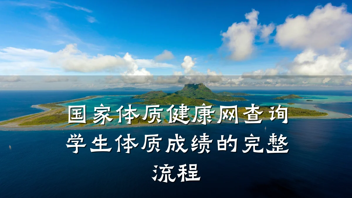 国家体质健康网查询学生体质成绩的完整流程