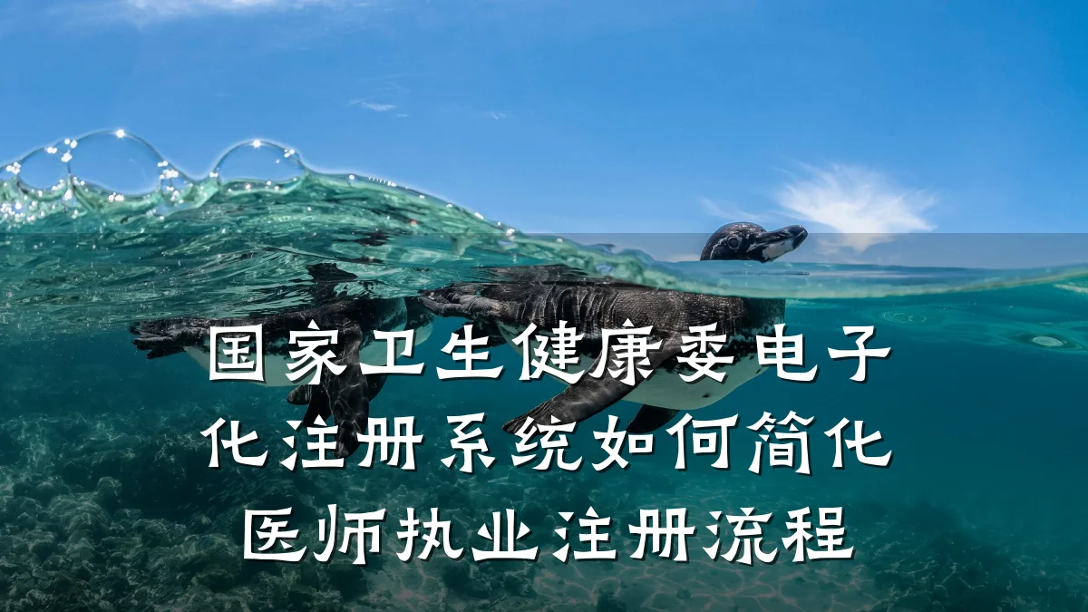 国家卫生健康委电子化注册系统如何简化医师执业注册流程