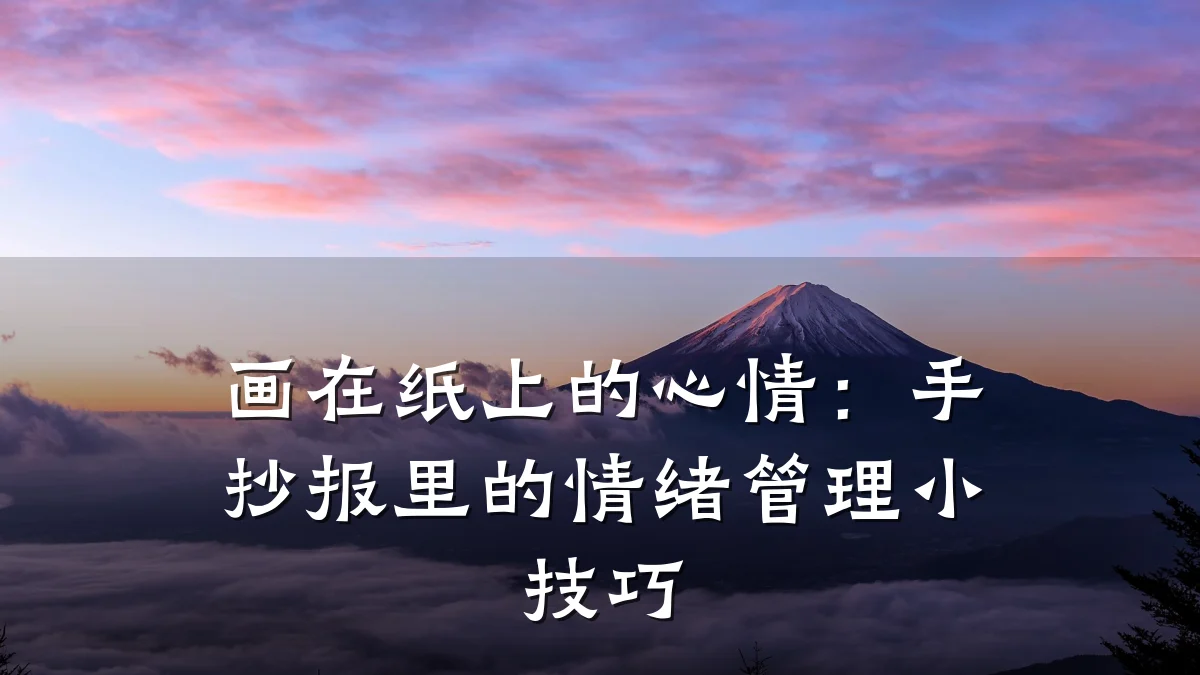 画在纸上的心情:手抄报里的情绪管理小技巧