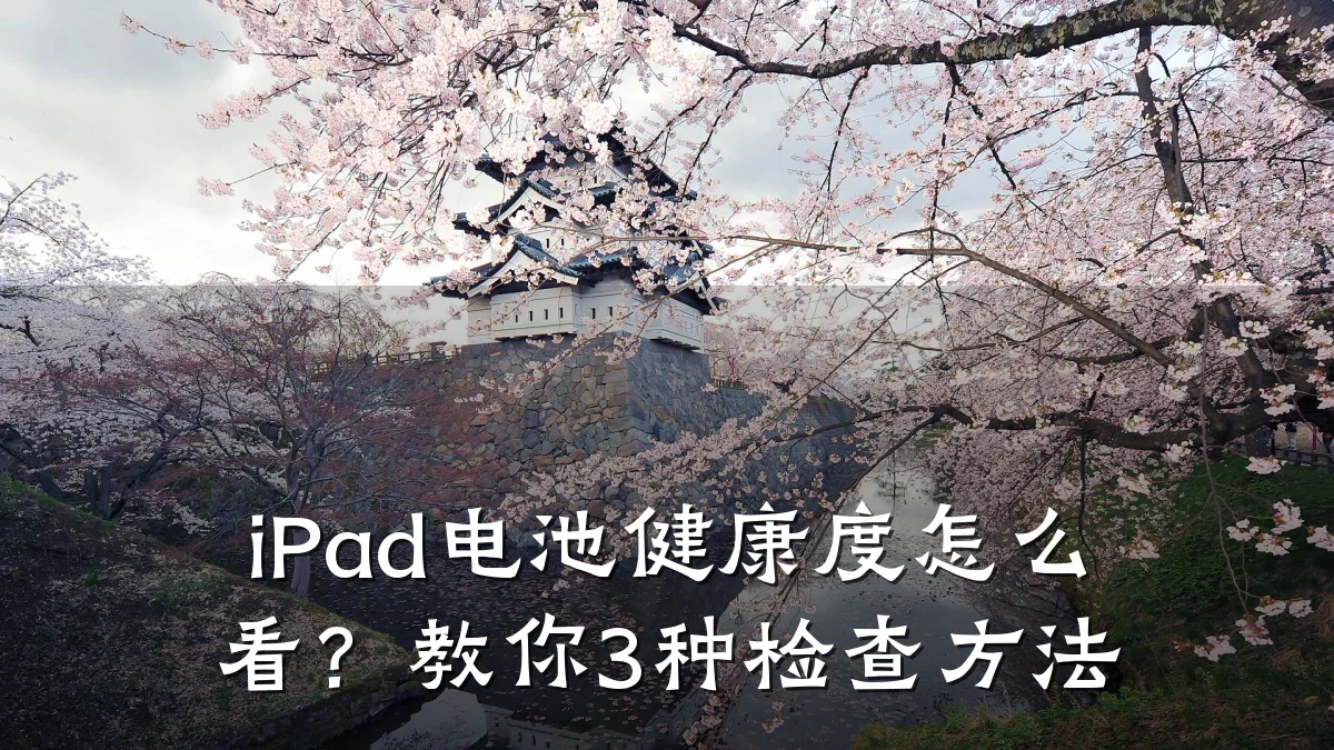 iPad电池健康度怎么看?教你3种检查方法