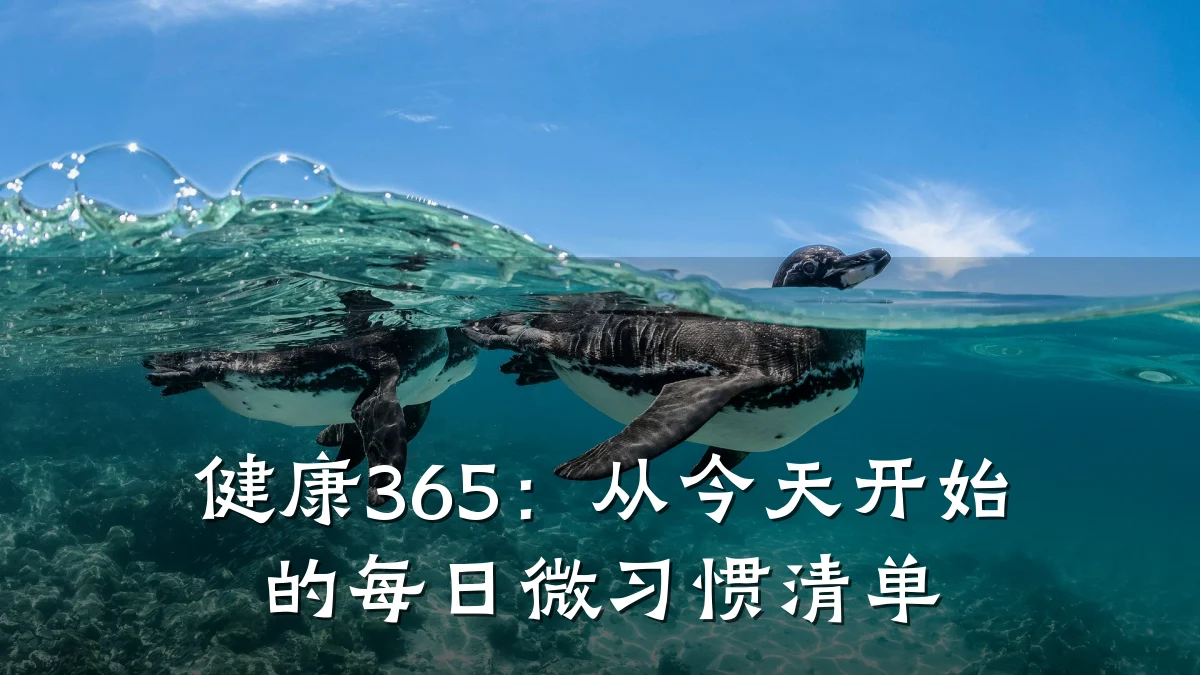健康365:从今天开始的每日微习惯清单