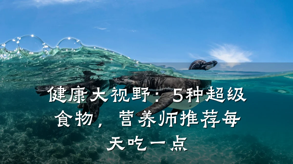 健康大视野:5种超级食物,营养师推荐每天吃一点