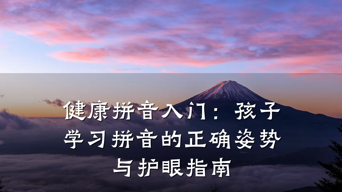 健康拼音入门:孩子学习拼音的正确姿势与护眼指南