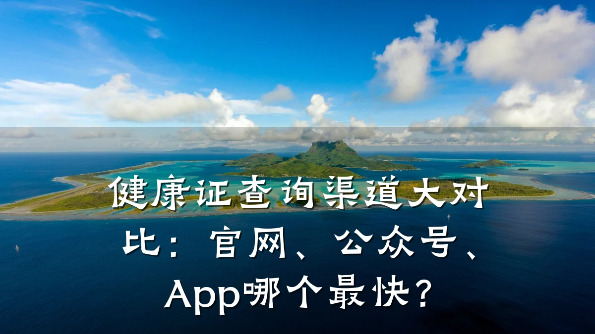 健康证查询渠道大对比:官网、公众号、App哪个最快?