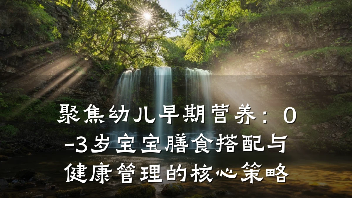 聚焦幼儿早期营养：0-3岁宝宝膳食搭配与健康管理的核心策略