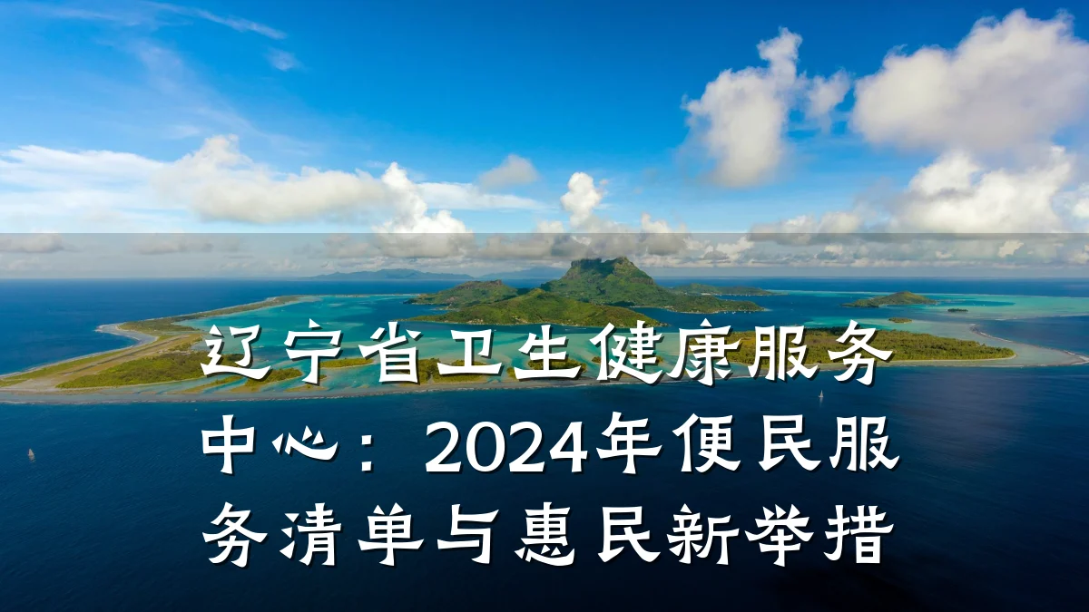 辽宁省卫生健康服务中心:2024年便民服务清单与惠民新举措