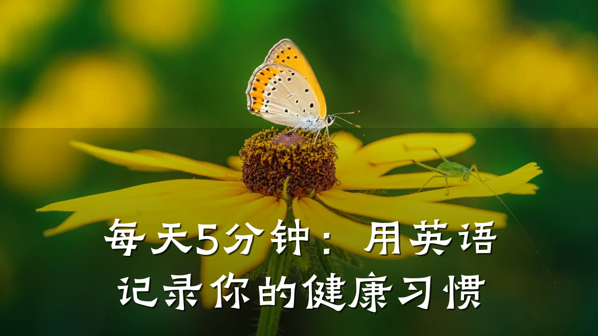 每天5分钟:用英语记录你的健康习惯