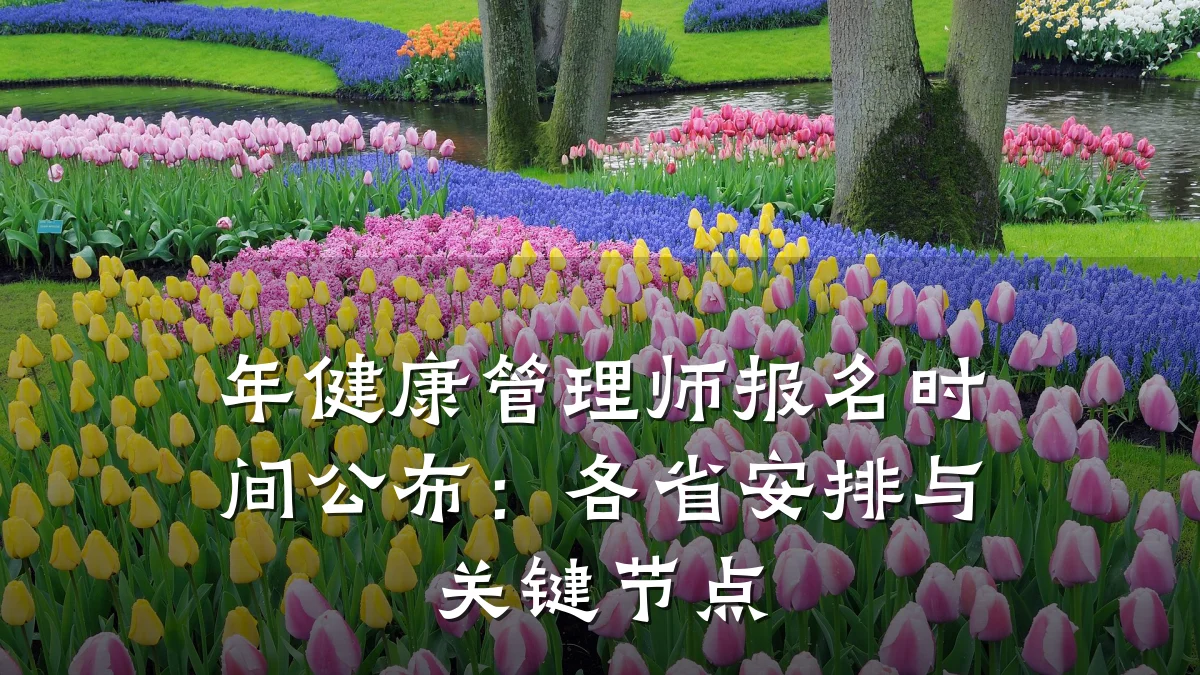 年健康管理师报名时间公布:各省安排与关键节点