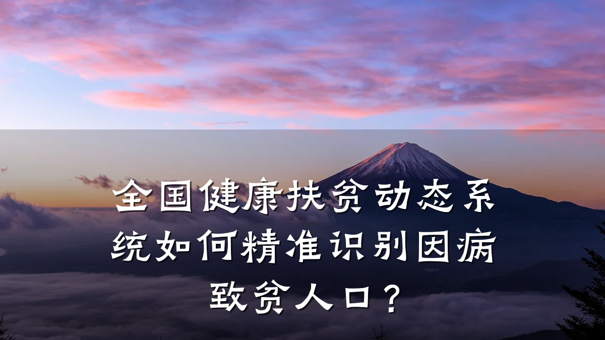 全国健康扶贫动态系统如何精准识别因病致贫人口?