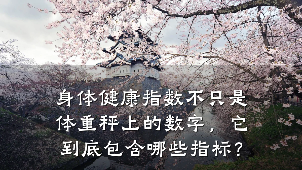 身体健康指数不只是体重秤上的数字,它到底包含哪些指标?