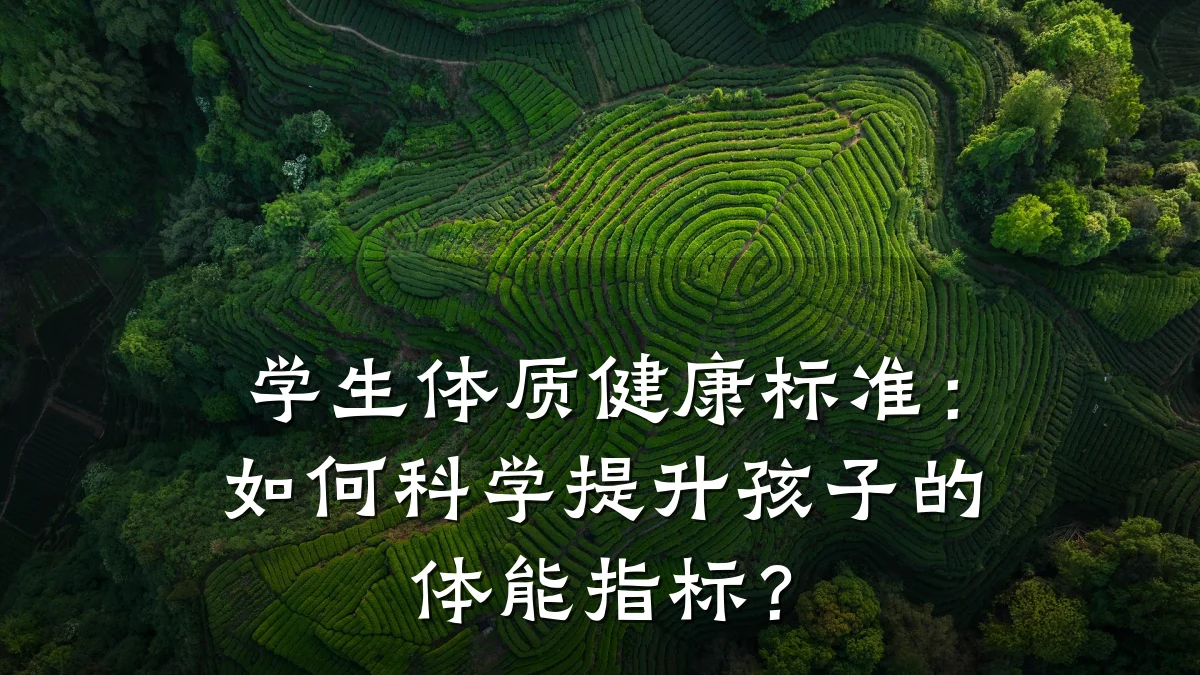 学生体质健康标准:如何科学提升孩子的体能指标?