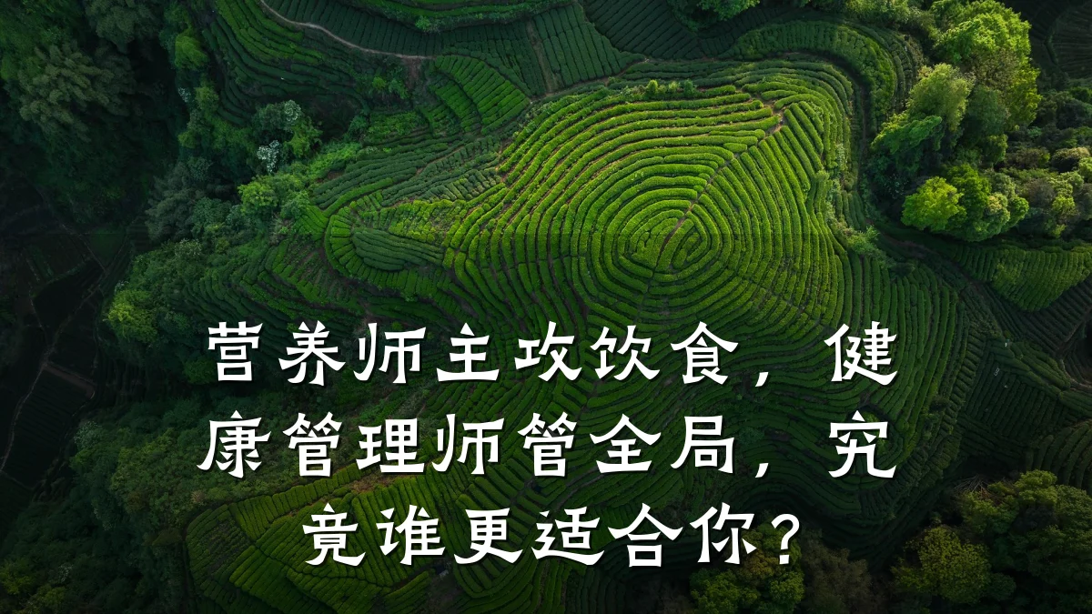 营养师主攻饮食,健康管理师管全局,究竟谁更适合你?