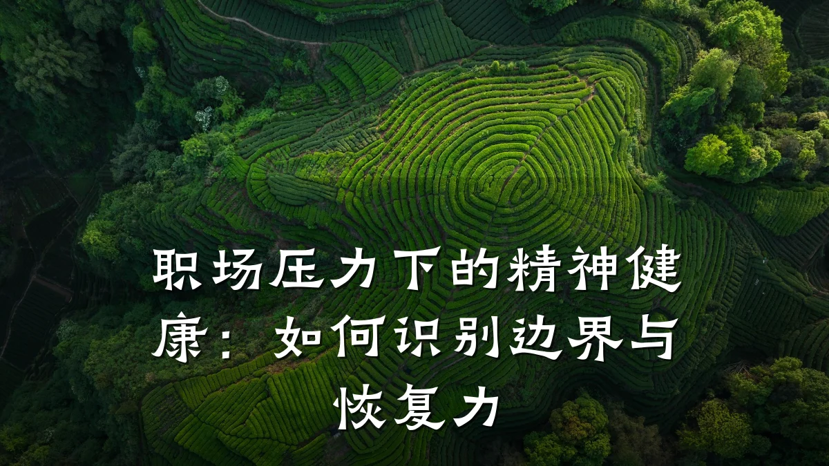 职场压力下的精神健康:如何识别边界与恢复力