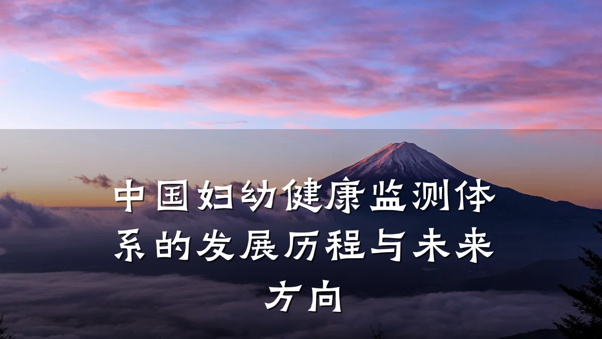 中国妇幼健康监测体系的发展历程与未来方向