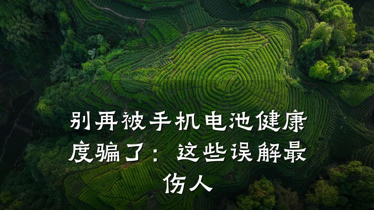 别再被手机电池健康度骗了:这些误解最伤人