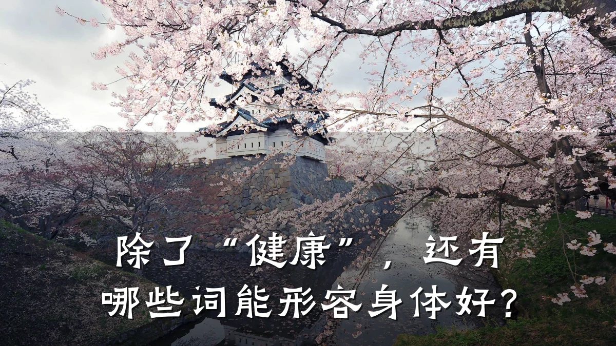 除了“健康”,还有哪些词能形容身体好?