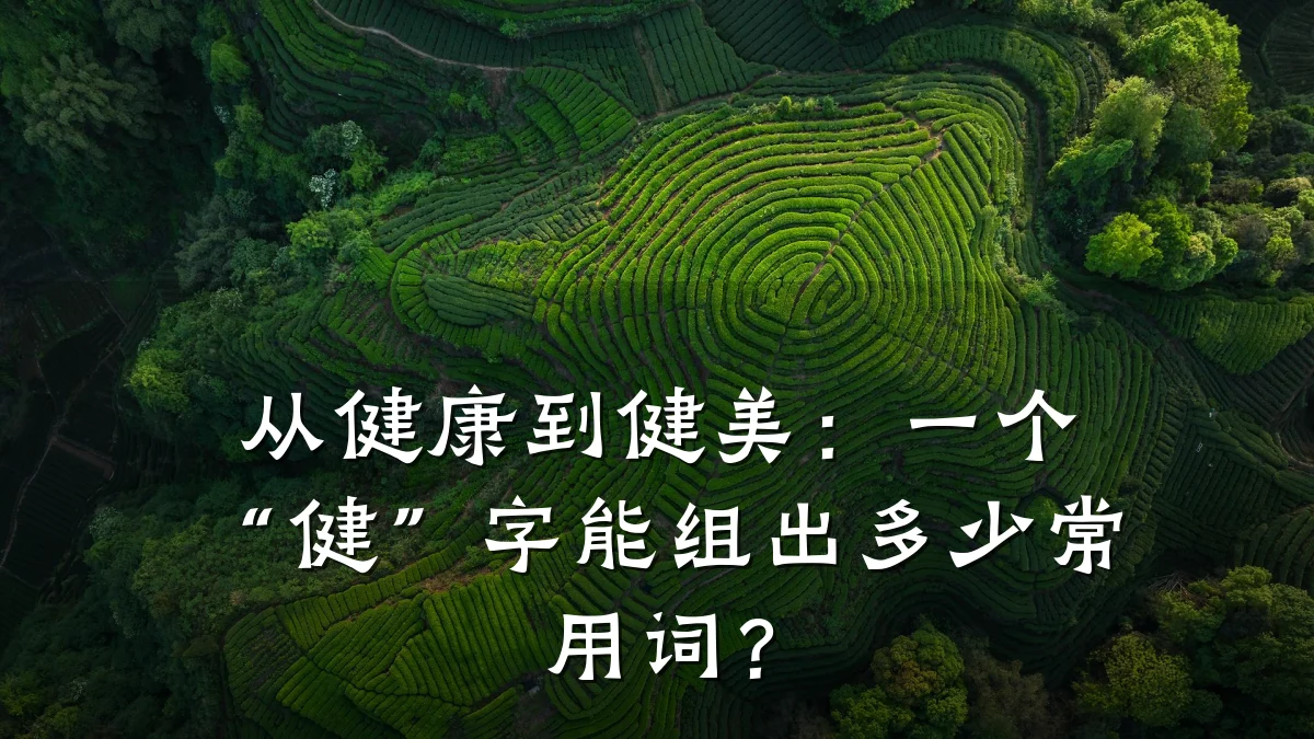 从健康到健美:一个“健”字能组出多少常用词?