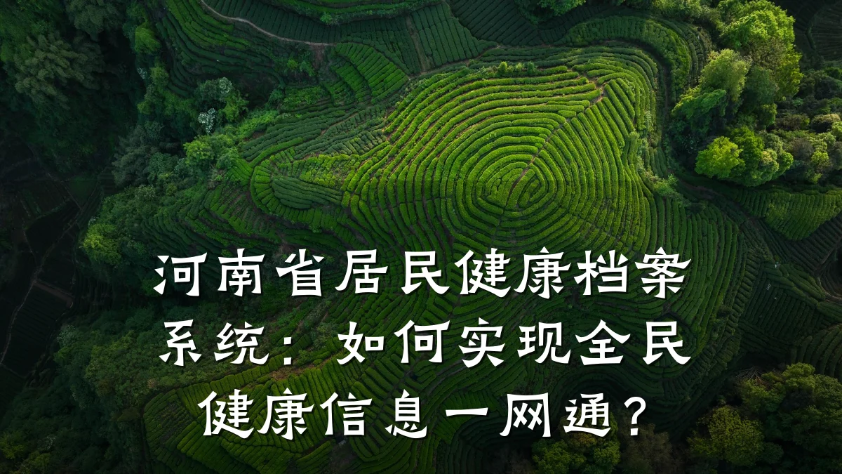 河南省居民健康档案系统:如何实现全民健康信息一网通?