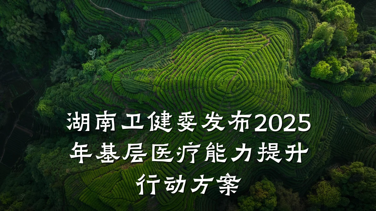 湖南卫健委发布2025年基层医疗能力提升行动方案