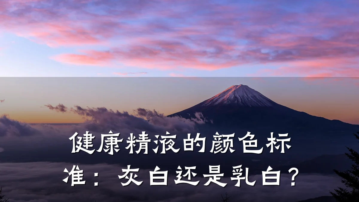 健康精液的颜色标准:灰白还是乳白?