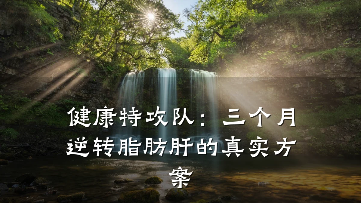 健康特攻队:三个月逆转脂肪肝的真实方案