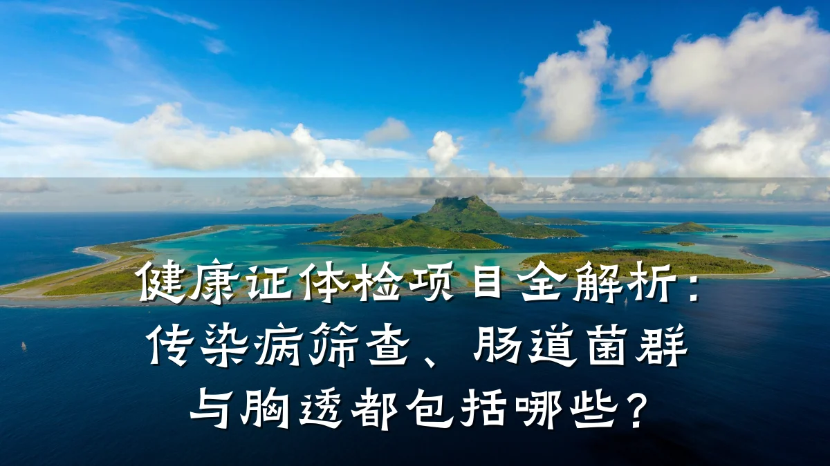 健康证体检项目全解析:传染病筛查、肠道菌群与胸透都包括哪些?