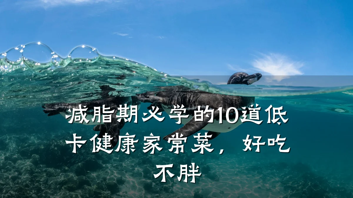 减脂期必学的10道低卡健康家常菜,好吃不胖