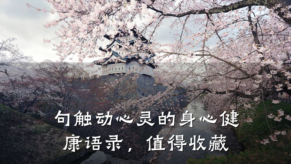 句触动心灵的身心健康语录,值得收藏