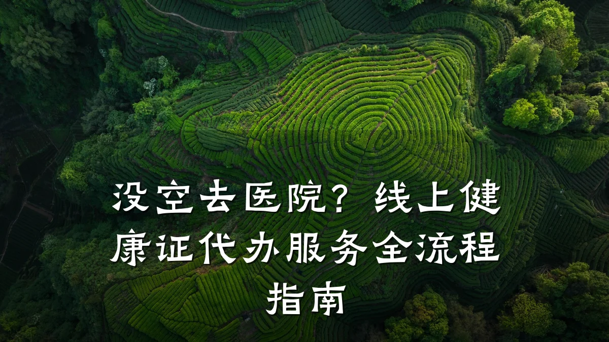 没空去医院?线上健康证代办服务全流程指南