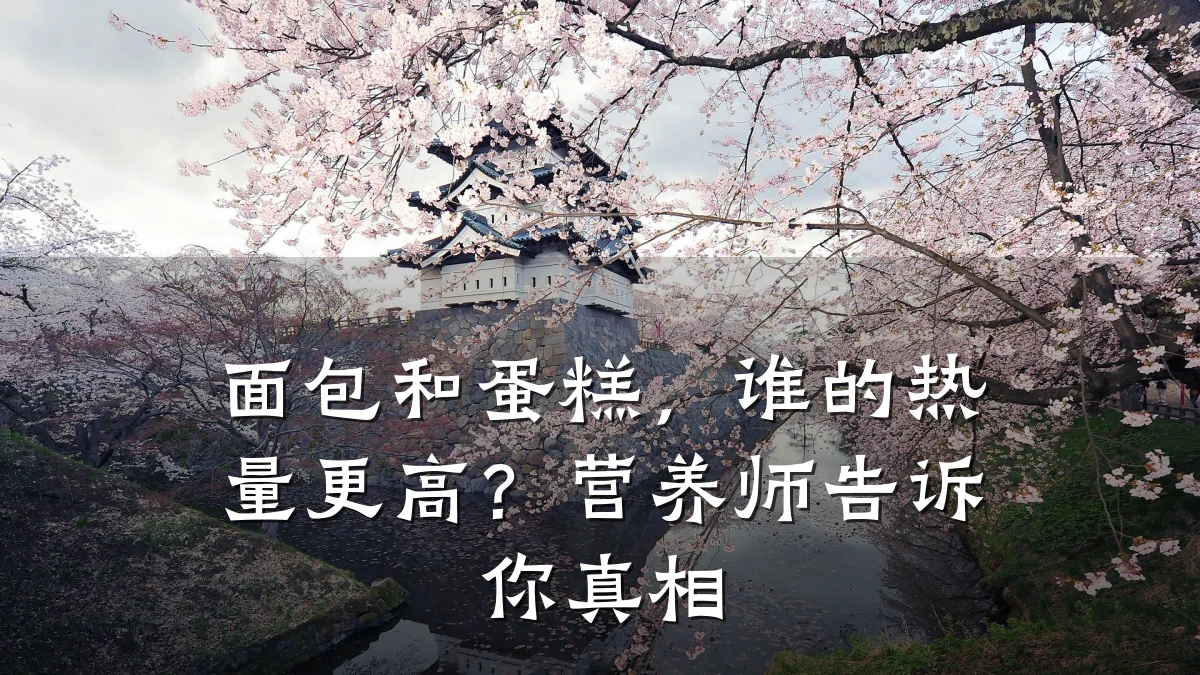 面包和蛋糕,谁的热量更高?营养师告诉你真相
