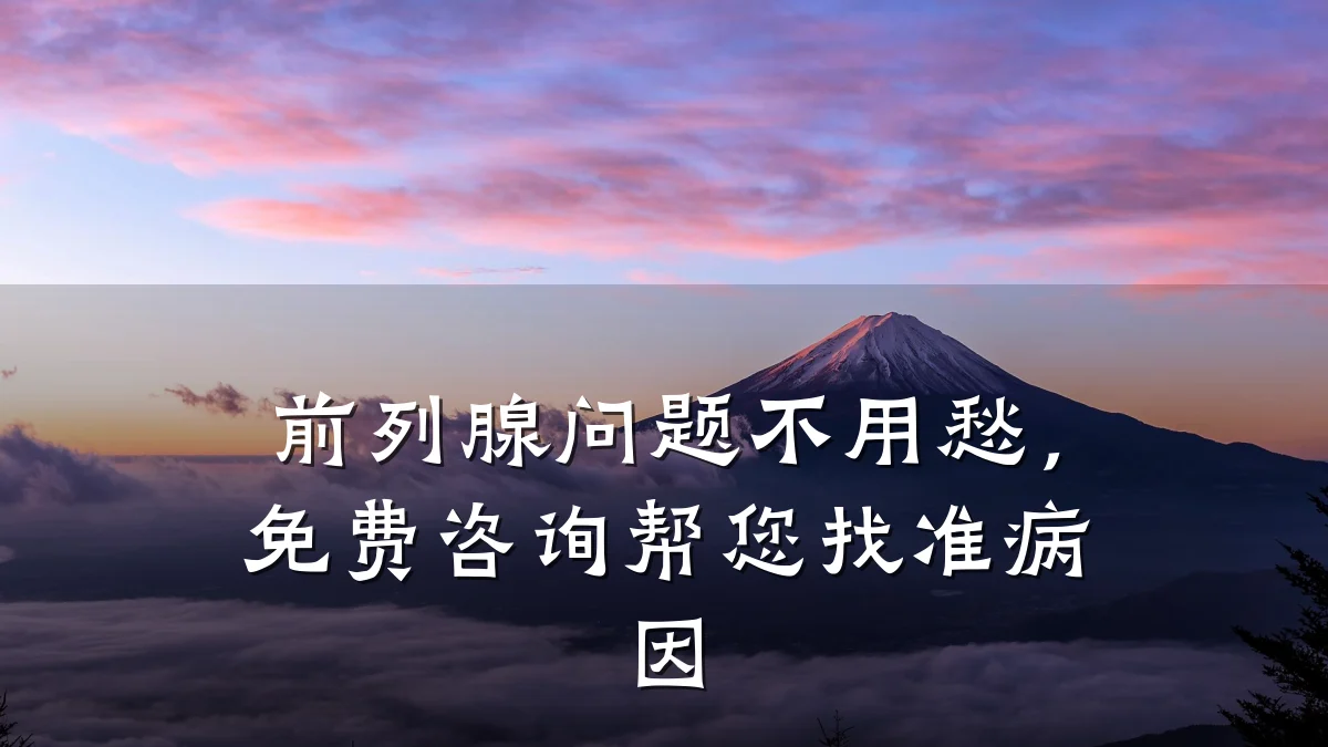 前列腺问题不用愁,免费咨询帮您找准病因