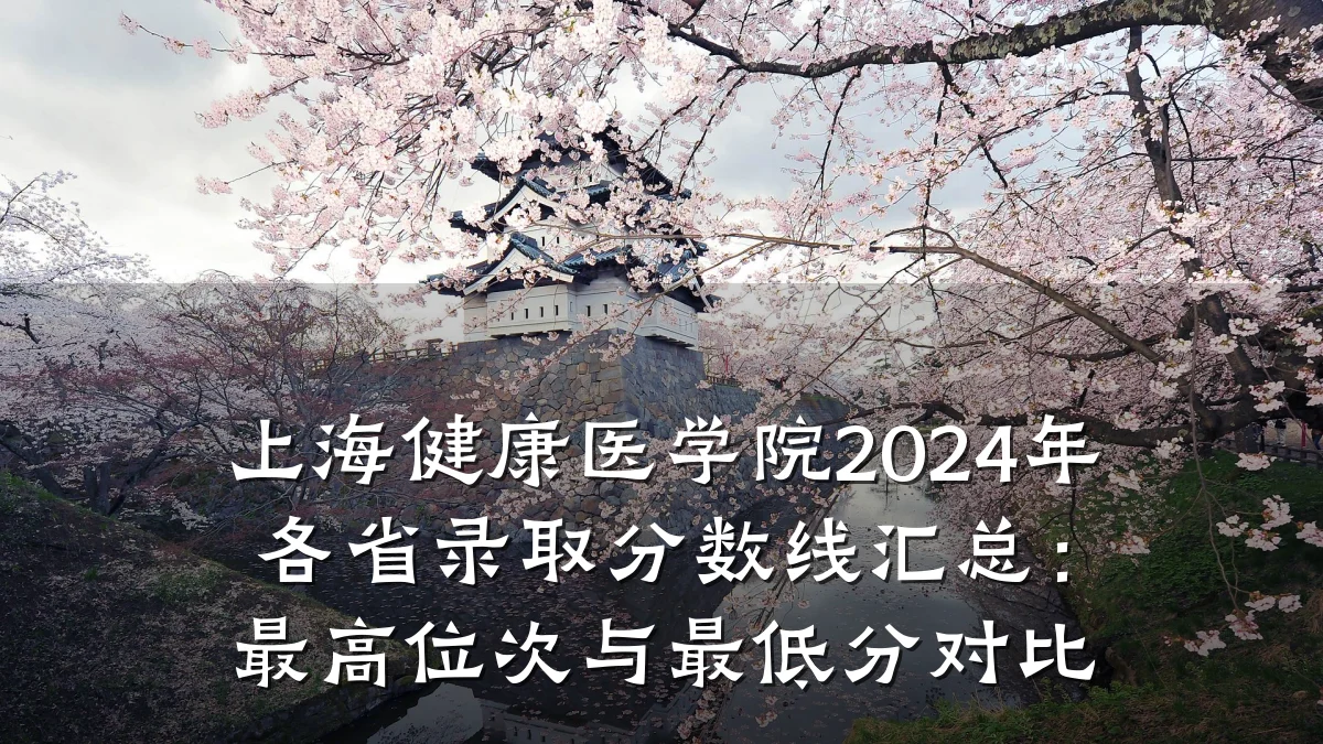 上海健康医学院2024年各省录取分数线汇总：最高位次与最低分对比