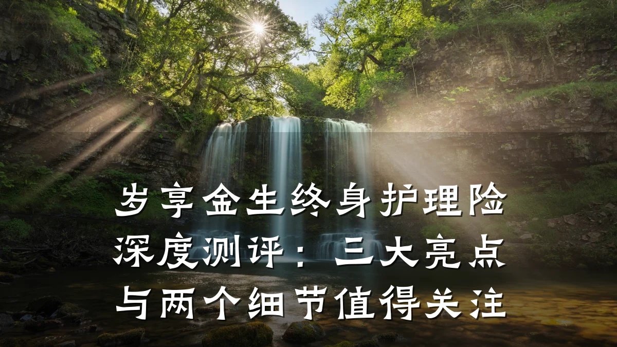岁享金生终身护理险深度测评:三大亮点与两个细节值得关注