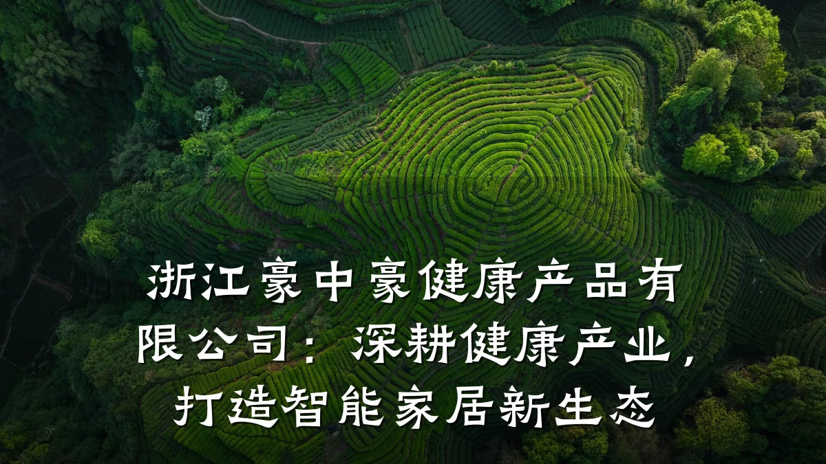 浙江豪中豪健康产品有限公司:深耕健康产业,打造智能家居新生态