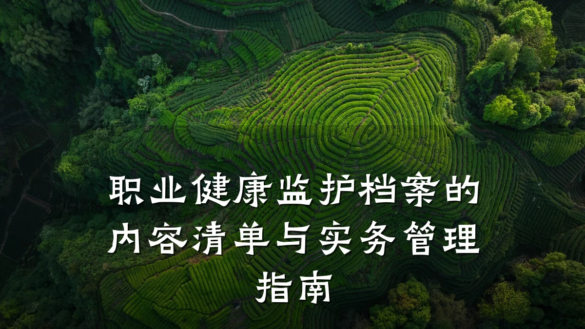 职业健康监护档案的内容清单与实务管理指南
