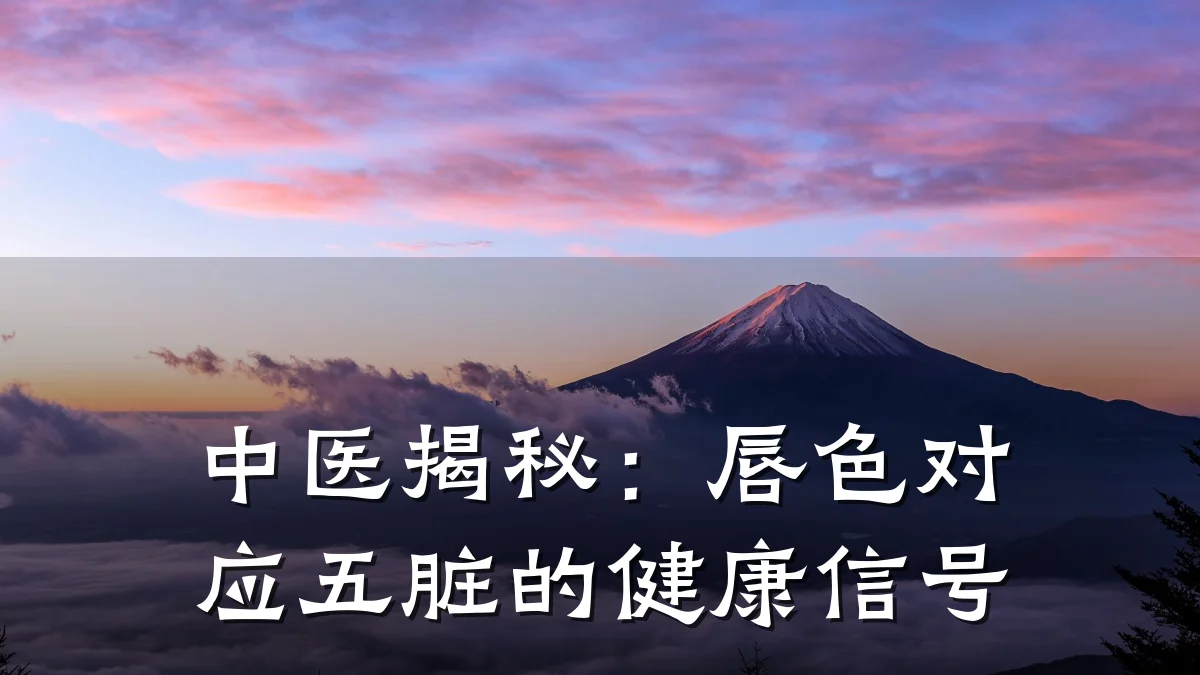 中医揭秘:唇色对应五脏的健康信号