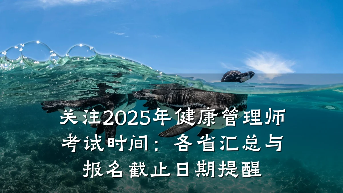 关注2025年健康管理师考试时间：各省汇总与报名截止日期提醒