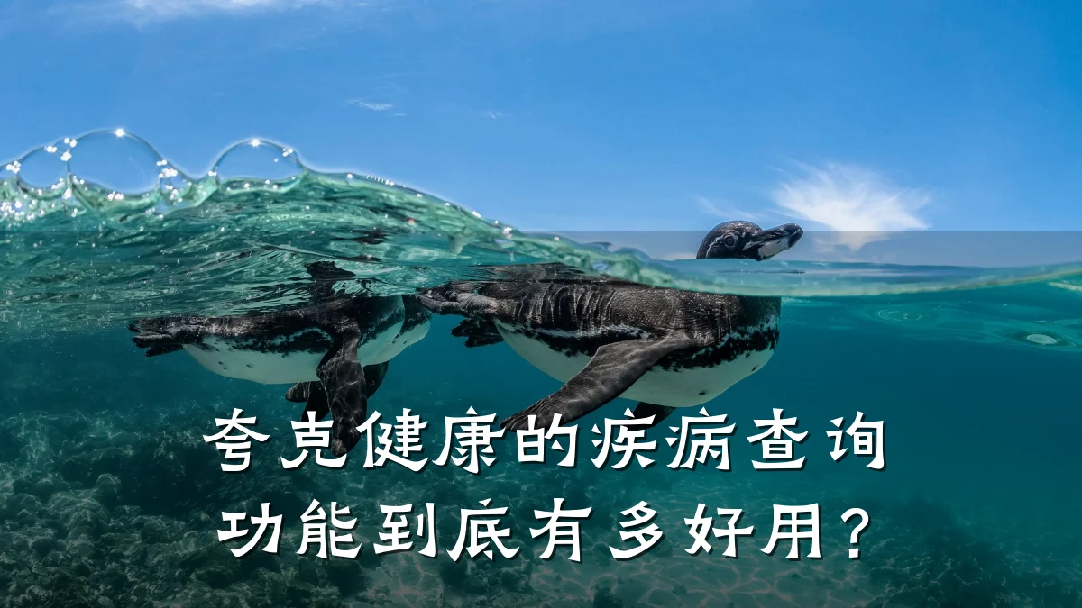 夸克健康的疾病查询功能到底有多好用?