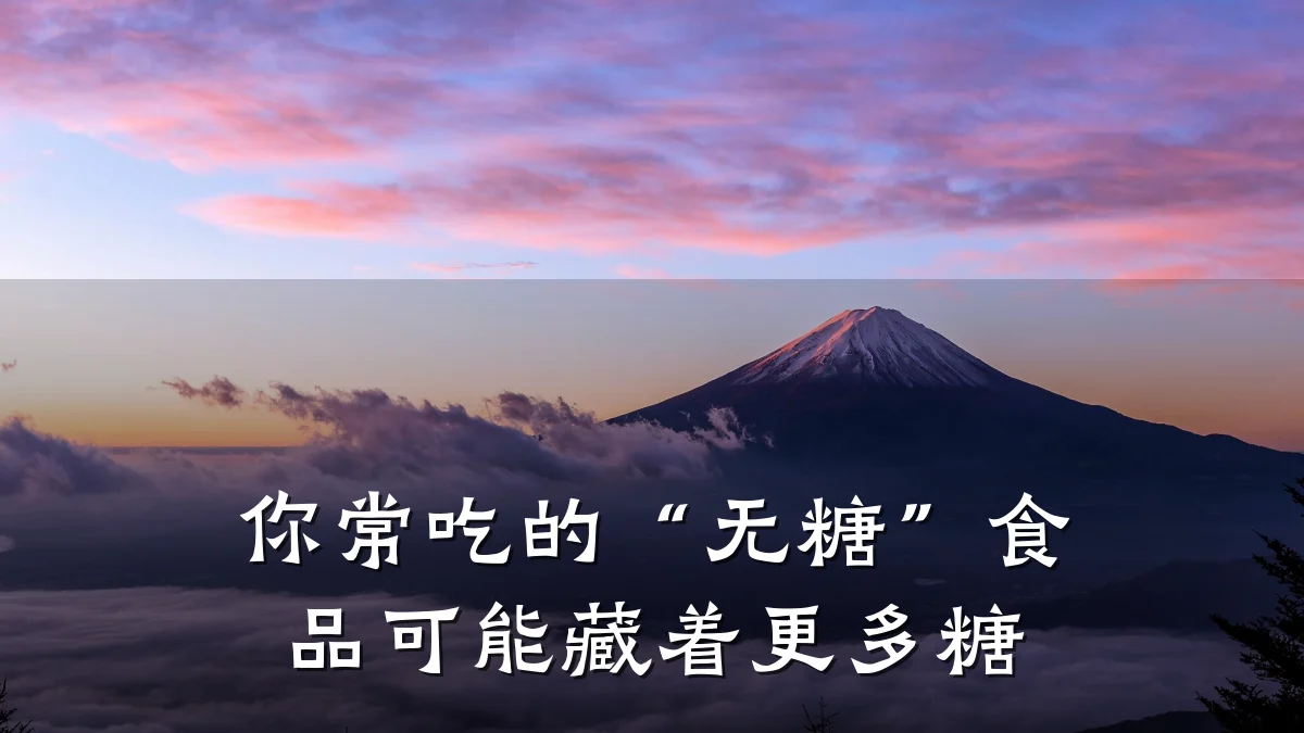 你常吃的“无糖”食品可能藏着更多糖